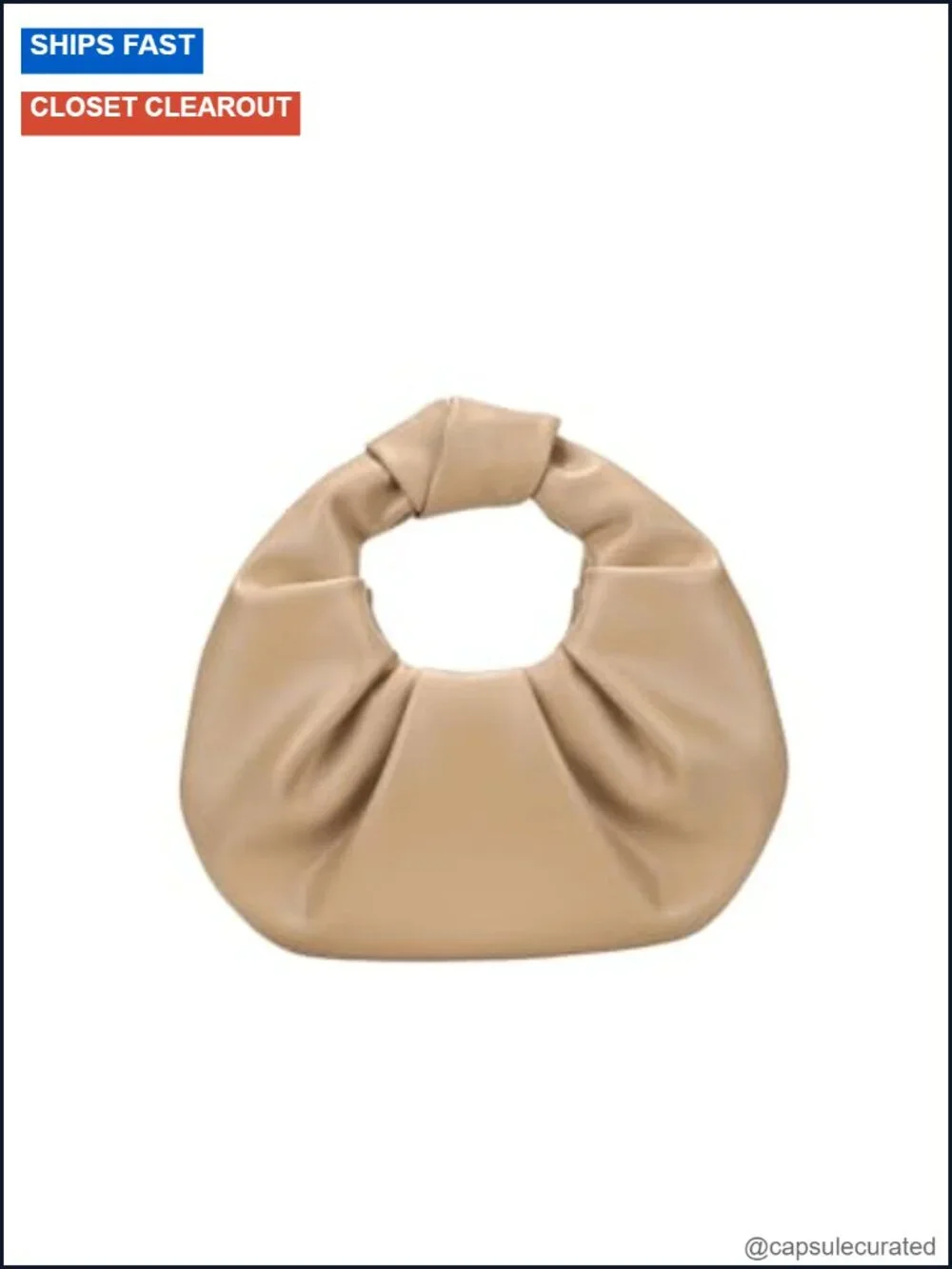 Verdusa Women's Faux Leather Ruched Hobo Bag Top Handle Button Closure Evening